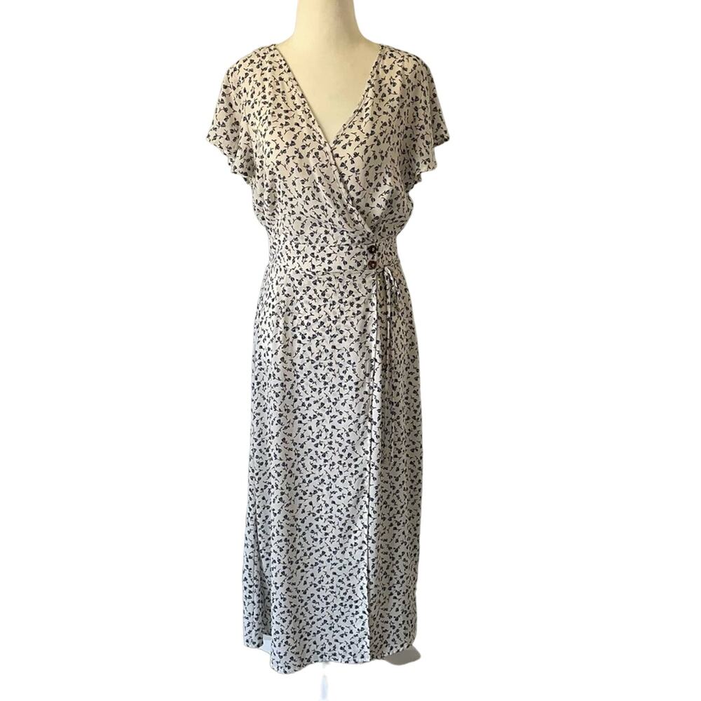 Sienna Sky Floral Faux Wrap Maxi Dress Medium